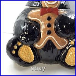 Big Sky Carvers Bearfoots Tabletop Bear Gingerbread Jar Jeff Fleming Collectible