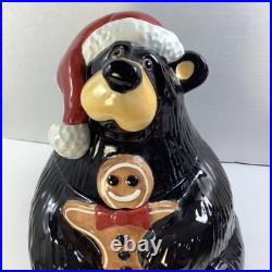 Big Sky Carvers Bearfoots Tabletop Bear Gingerbread Jar Jeff Fleming Collectible