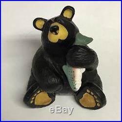 Big Sky Carvers Bearfoots Tom Fishing Bear With Trout Repaired Color