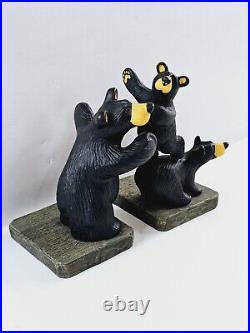 Big Sky Carvers Bearfoots Trilogy Bookends Jeff Fleming Bear Figurine Limited Ed