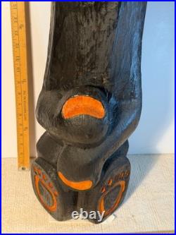 Big Sky Carvers Bears 23 Jeff Fleming wood carved with Sign & Name Tag Bearfoots