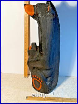 Big Sky Carvers Bears 23 Jeff Fleming wood carved with Sign & Name Tag Bearfoots