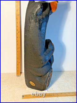 Big Sky Carvers Bears 23 Jeff Fleming wood carved with Sign & Name Tag Bearfoots