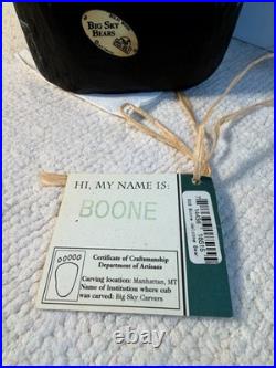 Big Sky Carvers Bears 23 Jeff Fleming wood carved with Sign & Name Tag Bearfoots