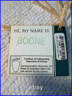 Big Sky Carvers Bears 23 Jeff Fleming wood carved with Sign & Name Tag Bearfoots