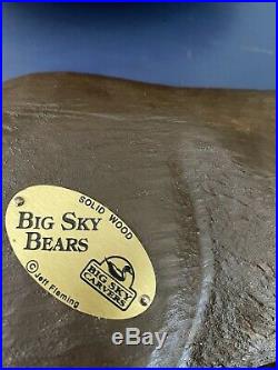 Big Sky Carvers Bears Jeff Fleming Western Pine 11 Brown Bear Carving Sculpture