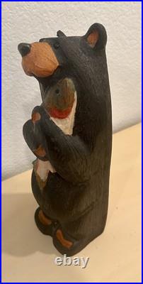 Big Sky Carvers Bears by Jeff Fleming Black Bear with Salmon Fish Hand Carved Wood Big Sky Carvers Bears by Jeff Fleming Black Bear with Salmon Fish Hand Carved Wood