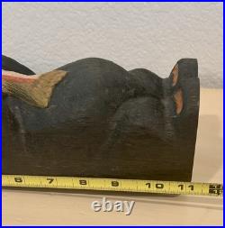 Big Sky Carvers Bears by Jeff Fleming Black Bear with Salmon Fish Hand Carved Wood