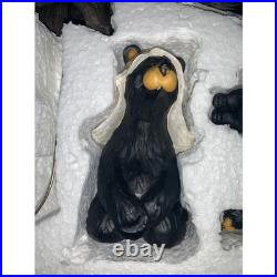 Big Sky Carvers Beartivity Black Bear Nativity Set 50410 Rustic Christmas Decor