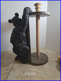 Big Sky Carvers Black Bear Resin Paper Towel Holder 15×10