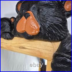 Big Sky Carvers Black Bear Trio Log Wall Mirror Cabin Lodge Decor Bill Herrick