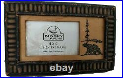 Big Sky Carvers Black Twig Bear Distressed Photo Picture Frame 4 x 6 Decor