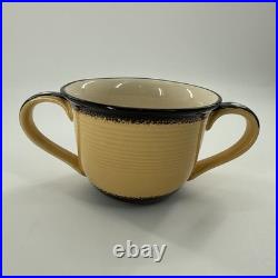 Big Sky Carvers Brushwerks Bear Double Handle Chili Soup Bowl Lot Of 4