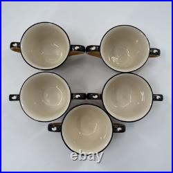 Big Sky Carvers Brushwerks Bear Double Handle Chili Soup Bowl Lot Of 5