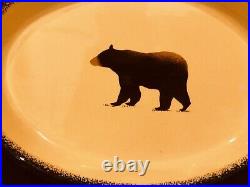 Big Sky Carvers Brushwerks Bear Large 16 Oval Serving Platter Tray RARE