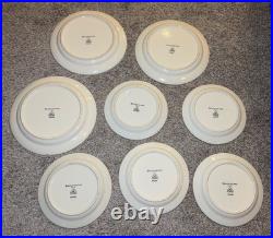 Big Sky Carvers Brushwerks Bear Set Stoneware Dinner Plate Salad Plate 8Pc Set