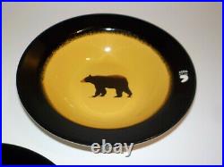 Big Sky Carvers Brushwerks Bear Soup Bowls 9 1/4 Set of 3