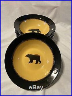 Big Sky Carvers Brushwerks Bear Soup Bowls Set of 6