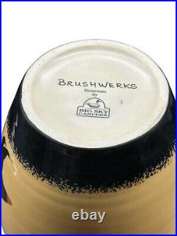 Big Sky Carvers-Brushwerks Bear Stoneware 32 Oz Pitcher RARE