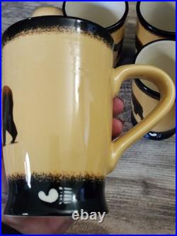 Big Sky Carvers Brushwerks Bear Stoneware Mugs Set of 4 New 5.5 x 3.5