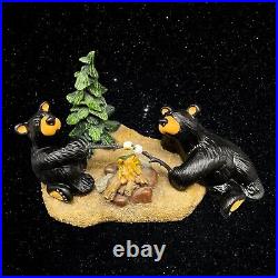 Big Sky Carvers Campfire Memories Bearfoots Ltd Ed Jeff Fleming Black Bears