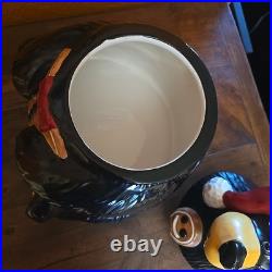 Big Sky Carvers Cookie Jar Canister Christmas Bear Bearfoots Santa Hat Vintage
