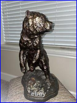 Big Sky Carvers Dick Idol Collection Bronze 18 Bear Sculpture Statue Wood Base