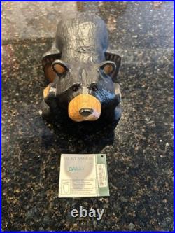 Big Sky Carvers Fleming Bear Solid Wood Western Pine Carved Chilling Bailey