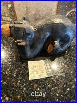 Big Sky Carvers Fleming Bear Solid Wood Western Pine Carved Chilling Bailey