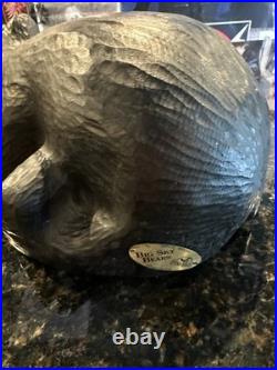 Big Sky Carvers Fleming Bear Solid Wood Western Pine Carved Chilling Bailey
