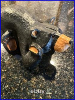 Big Sky Carvers Fleming Bear Solid Wood Western Pine Carved Chilling Bailey