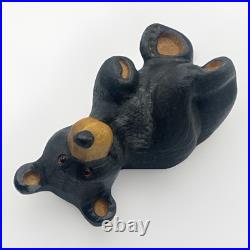 Big Sky Carvers Fleming Retired Bear Solid Wood Western Pine Carved Back Paws Up