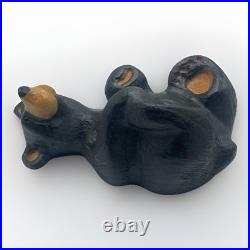Big Sky Carvers Fleming Retired Bear Solid Wood Western Pine Carved Back Paws Up