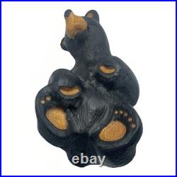Big Sky Carvers Fleming Retired Bear Solid Wood Western Pine Carved Back Paws Up
