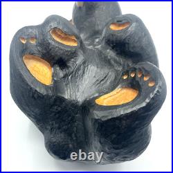 Big Sky Carvers Fleming Retired Bear Solid Wood Western Pine Carved Back Paws Up