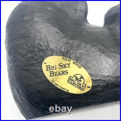 Big Sky Carvers Fleming Retired Bear Solid Wood Western Pine Carved Back Paws Up