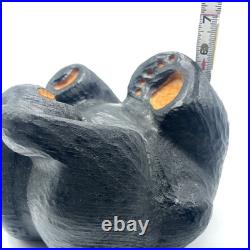 Big Sky Carvers Fleming Retired Bear Solid Wood Western Pine Carved Back Paws Up