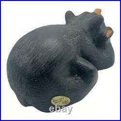Big Sky Carvers Fleming Retired Bear Solid Wood Western Pine Carved Chilling