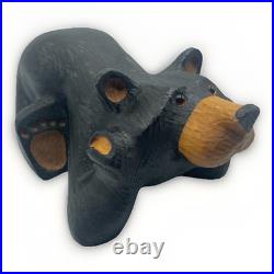Big Sky Carvers Fleming Retired Bear Solid Wood Western Pine Carved Chilling