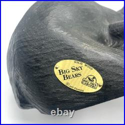 Big Sky Carvers Fleming Retired Bear Solid Wood Western Pine Carved Chilling