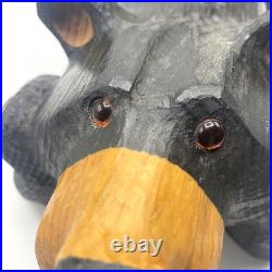 Big Sky Carvers Fleming Retired Bear Solid Wood Western Pine Carved Chilling