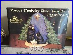 Big Sky Carvers Forest Nativity Bear Family Figurine, great cond in box