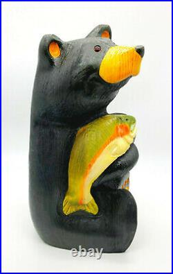 Big Sky Carvers Hand-Carved Black Bear with Trout (Retired) Jeff Fleming