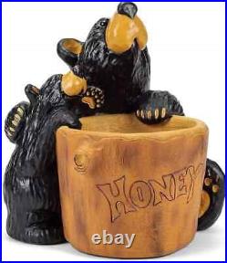 Big Sky Carvers Honey Bears Grand Figurine 12 x 9 Black Resin Bear Home Deco Big Sky Carvers Honey Bears Grand Figurine 12 x 9 Black Resin Bear Home Deco