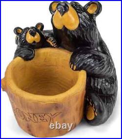 Big Sky Carvers Honey Bears Grand Figurine 12 x 9 Black Resin Bear Home Deco Big Sky Carvers Honey Bears Grand Figurine 12 x 9 Black Resin Bear Home Deco