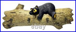 Big Sky Carvers JASPER bear Jeff Fleming Coat rack 4 hook Wall Hanger 27x11x5 Big Sky Carvers JASPER bear Jeff Fleming Coat rack 4 hook Wall Hanger 27x11x5