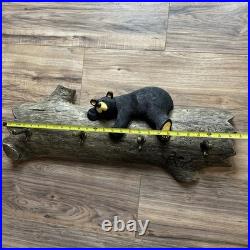 Big Sky Carvers JASPER bear Jeff Fleming coat rack 4 hook lodge cabin towel hat