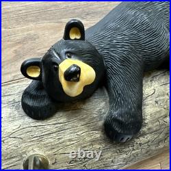 Big Sky Carvers JASPER bear Jeff Fleming coat rack 4 hook lodge cabin towel hat