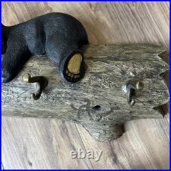 Big Sky Carvers JASPER bear Jeff Fleming coat rack 4 hook lodge cabin towel hat