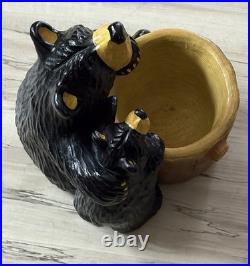 Big Sky Carvers J. Fleming Retired Bearfoots Bear Grand Honey Pot (plant/candy)